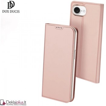 Dux Ducis Skin Pro dirbtinės odos dėklas - rausvas (Apple Iphone 16e/Iphone 17e) Dux Ducis Skin Pro dirbtinės odos dėklas - rausvas (Apple Iphone 16e/Iphone 17e)